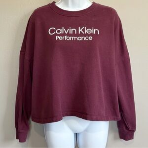 Calvin Klein Performance Crewneck Sweatshirt Oversized Pullover Women’s Medium